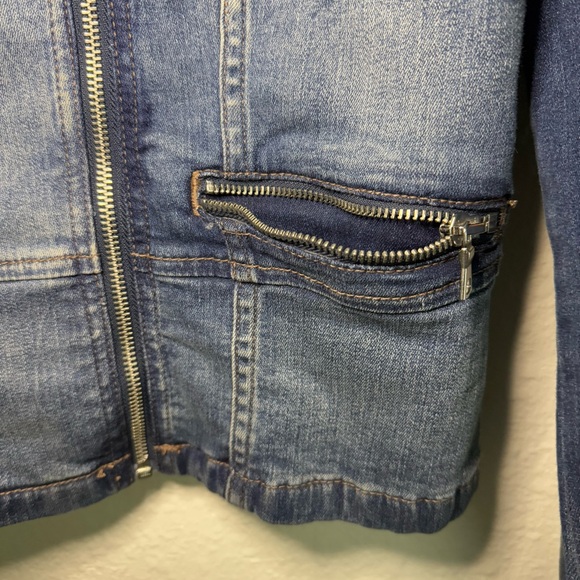 INC International Concepts Denim Star Embellished Jacket - Picture 8 of 12